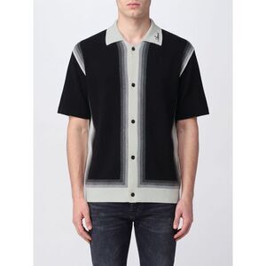 Amiri Men Short-Sleeved Knit Wool Shirt Amiri With Abstract Pattern